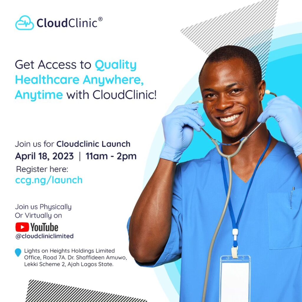 An advert flyer on CloudClinic with an image of a doctor