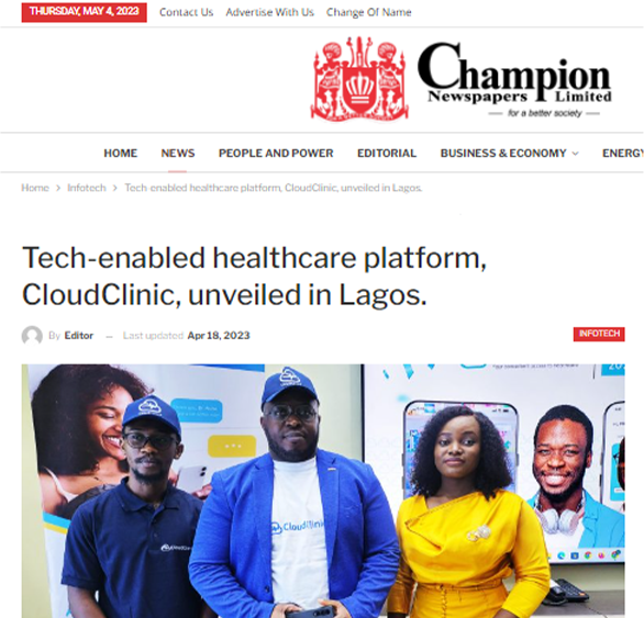 CloudClinic in the news