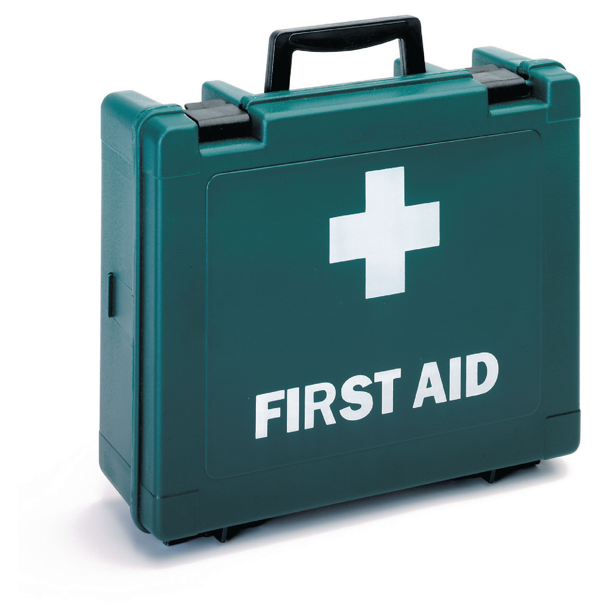 An army green first aid box