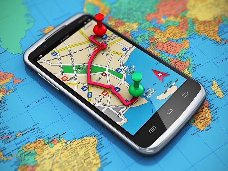 An animated GPS map on mobile